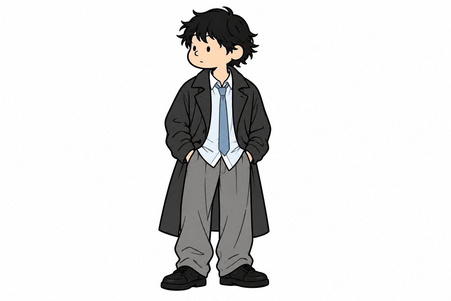 装いを参考にしたスタイリングイラスト